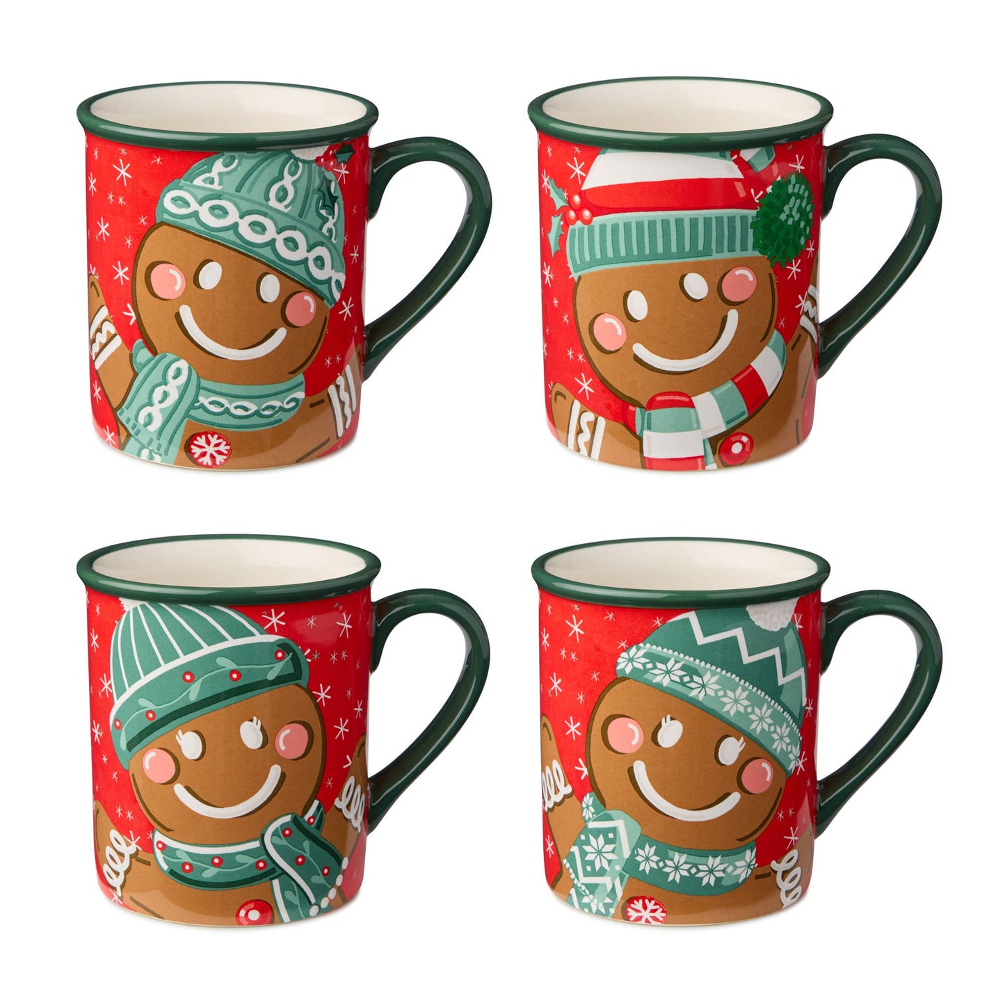 Weihnachts-Whimsy-Lebkuchen-Tassen-Set, 4 St.