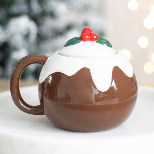Tasse in Form von Weihnachtspudding