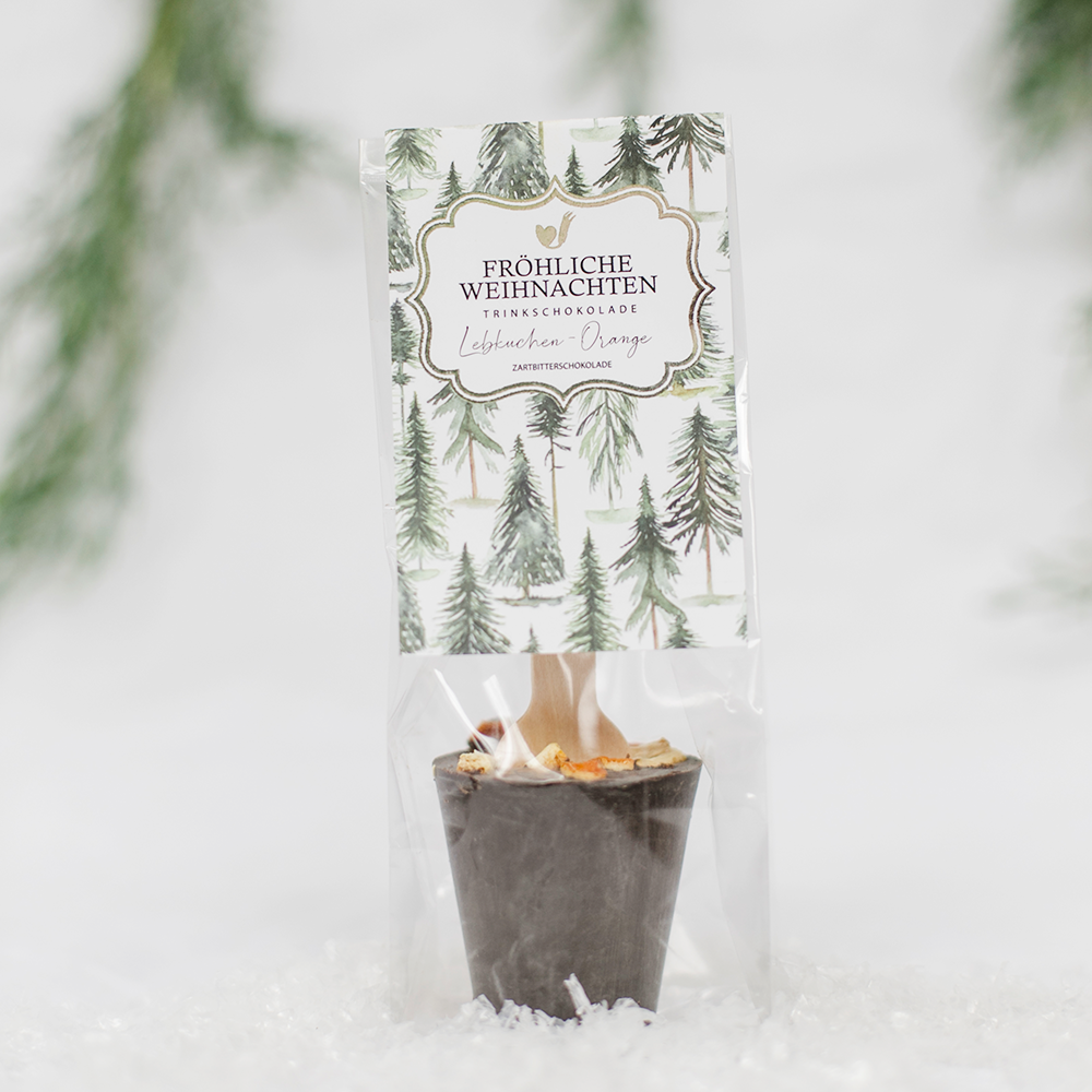 Trinkschokolade Lebkuchen Orange "Fröhliche Weihnachten"