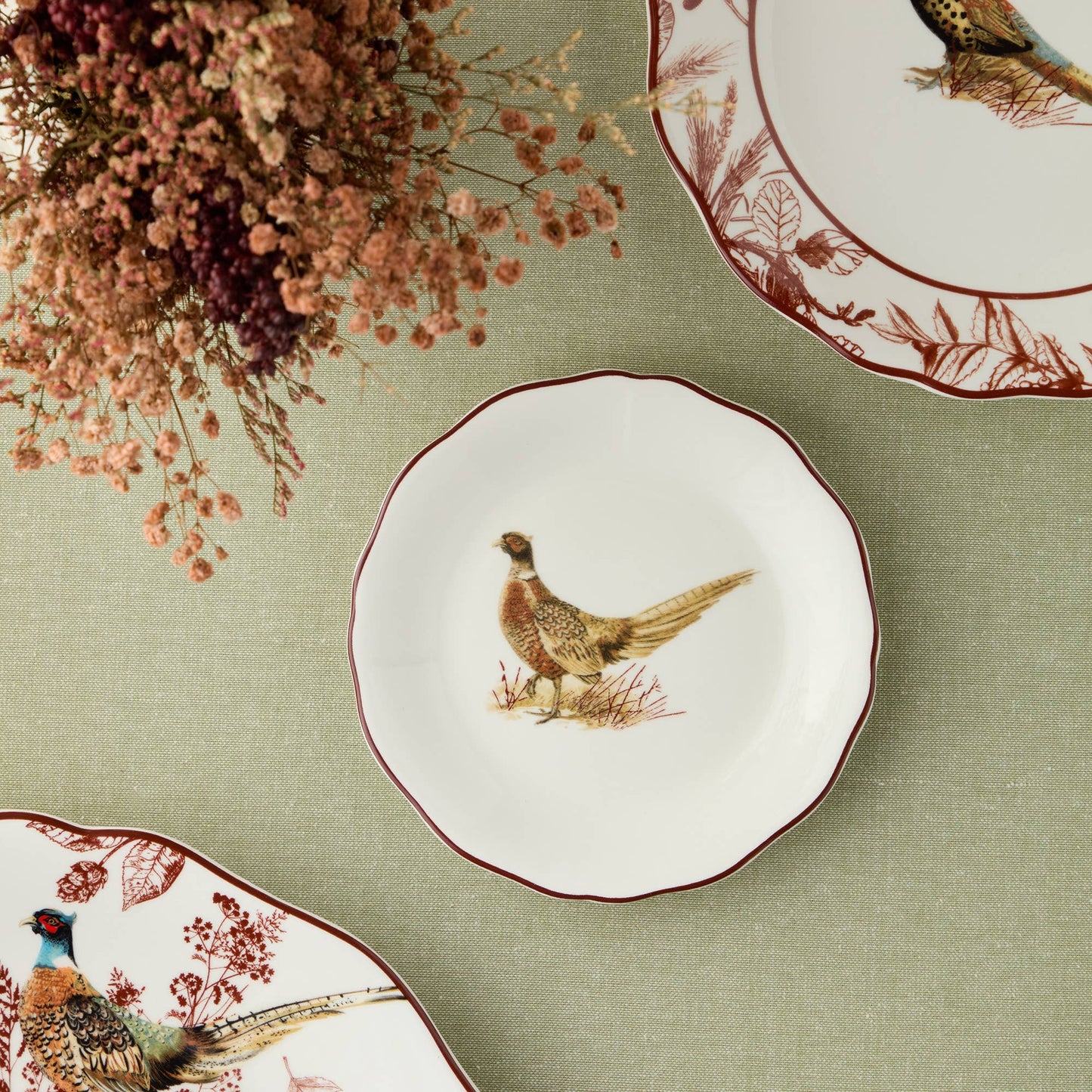 Canapé-Teller-Set „Pheasant Grove“ – 4 Stück