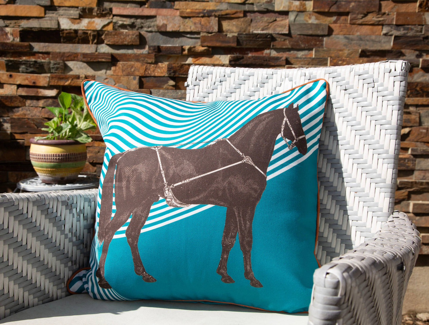 EQUUS CHEVAL Otique Deko Kissen blau