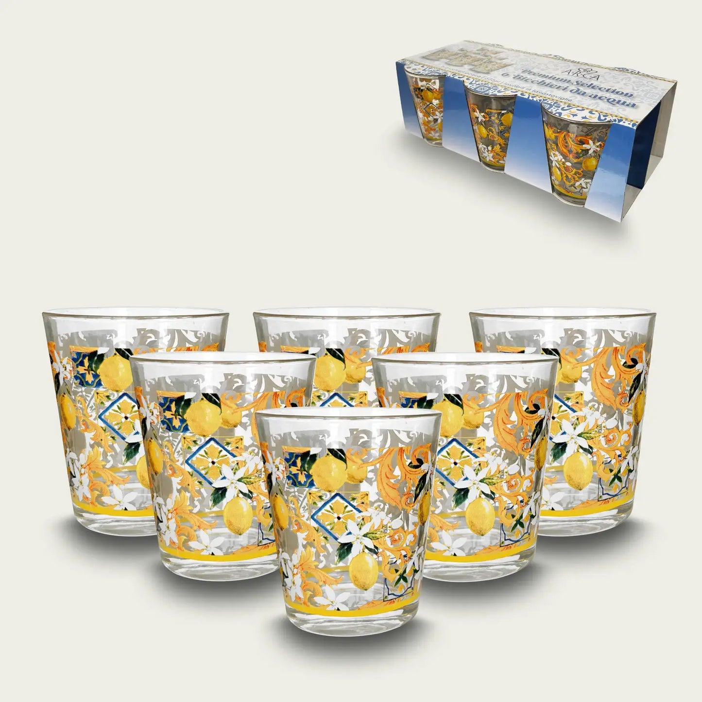 Set mit 6 Gläsern Lemon