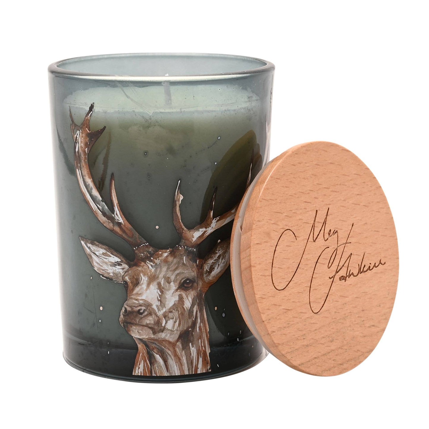 Meg Hawkins Duftkerze „Hirsch“ – Holunderblüte & Birnenblüte, 250 g