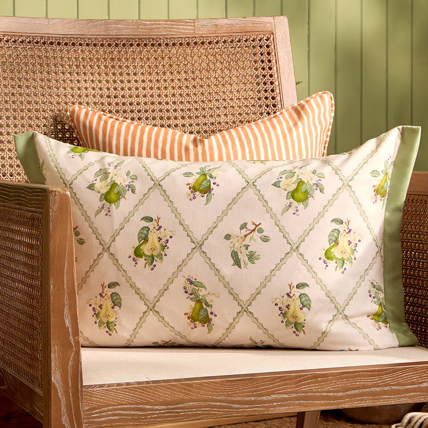 Gedrucktes Outdoor-Kissen mit Birnenspalier 40 x 60cm