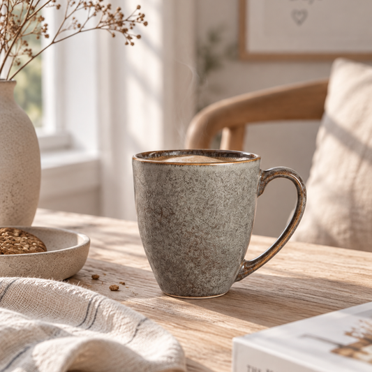 Steinzeug-Tasse DAREL – Grau | 300 ml