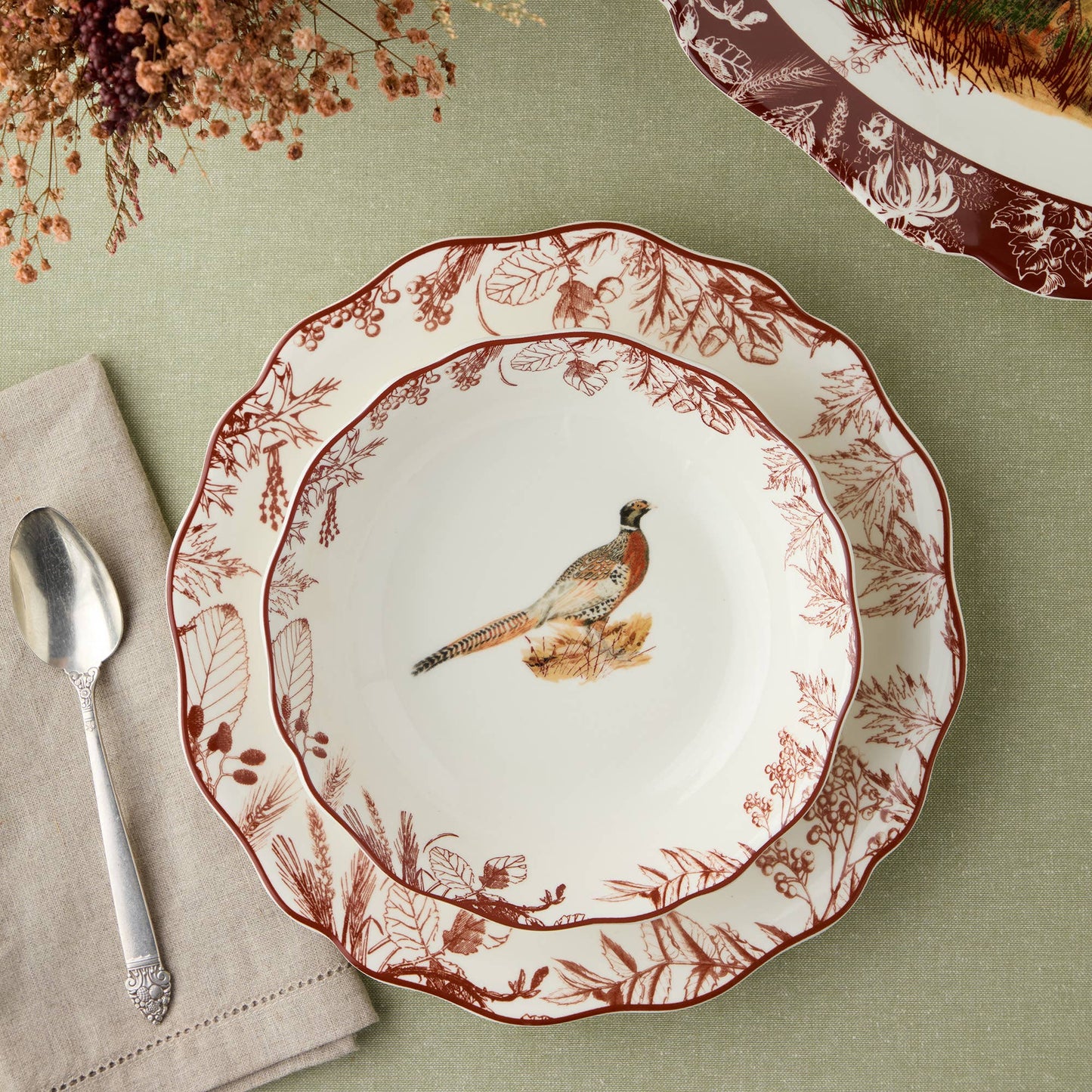 Suppenteller-Set „Pheasant Grove“ – 4 Stück