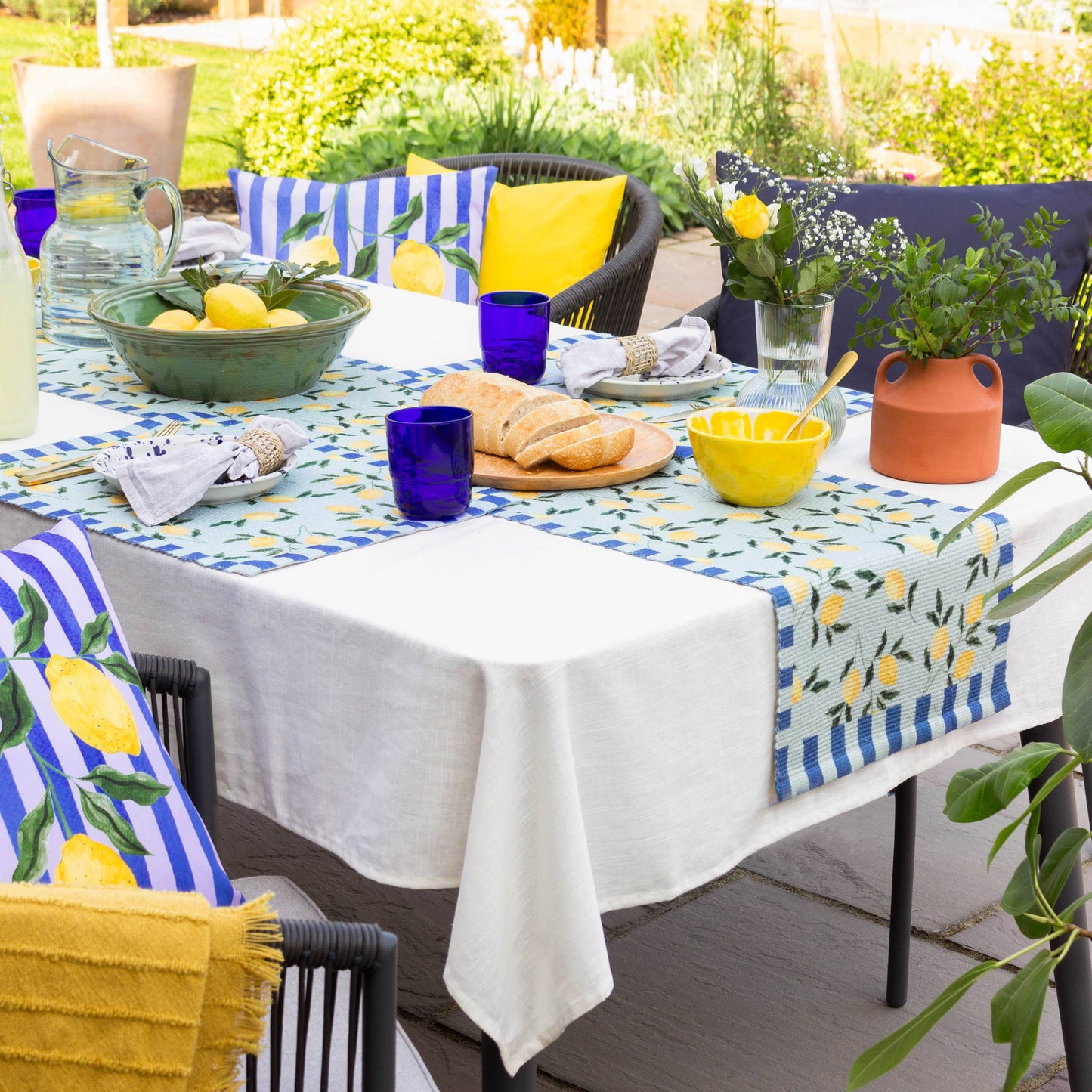 Tischset Lemon Blu, 4 Stück