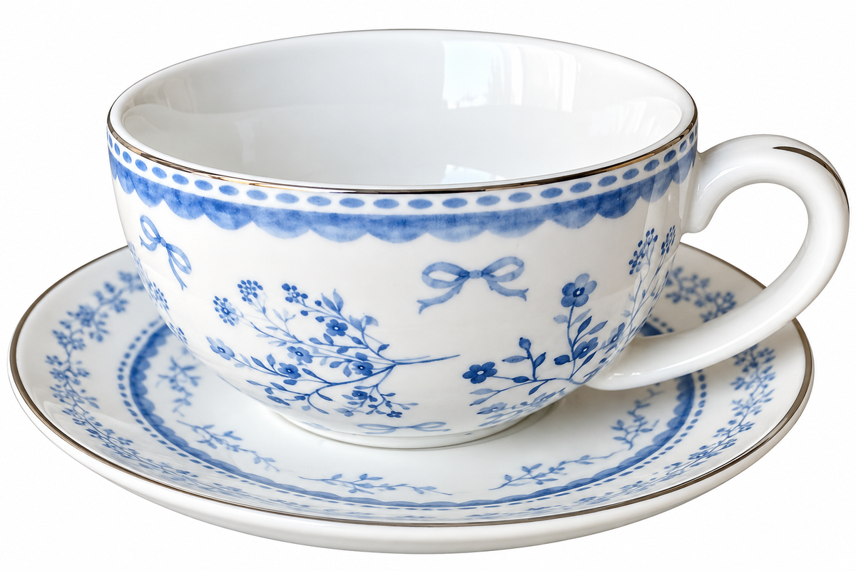 Teetasse und Untertasse Blu Chintz