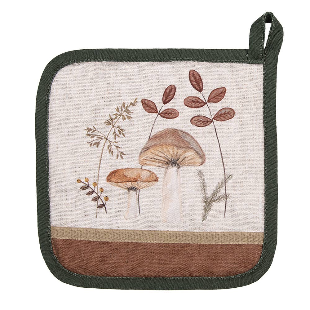 Topflappen 20x20 cm Pilze