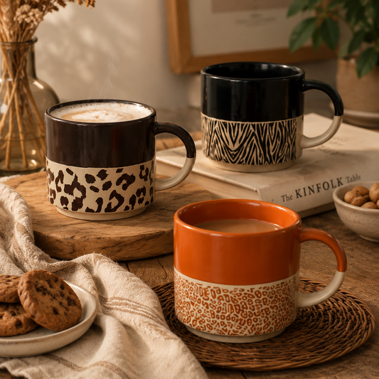Tassen Set „Safari“ – Animal-Print Design