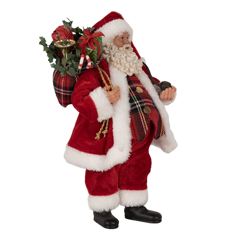 Weihnachtsdekofigur Weihnachtsmann 27 cm rot