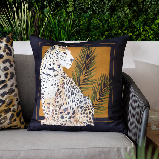 Leopardis Kissen Schwarz/Gold