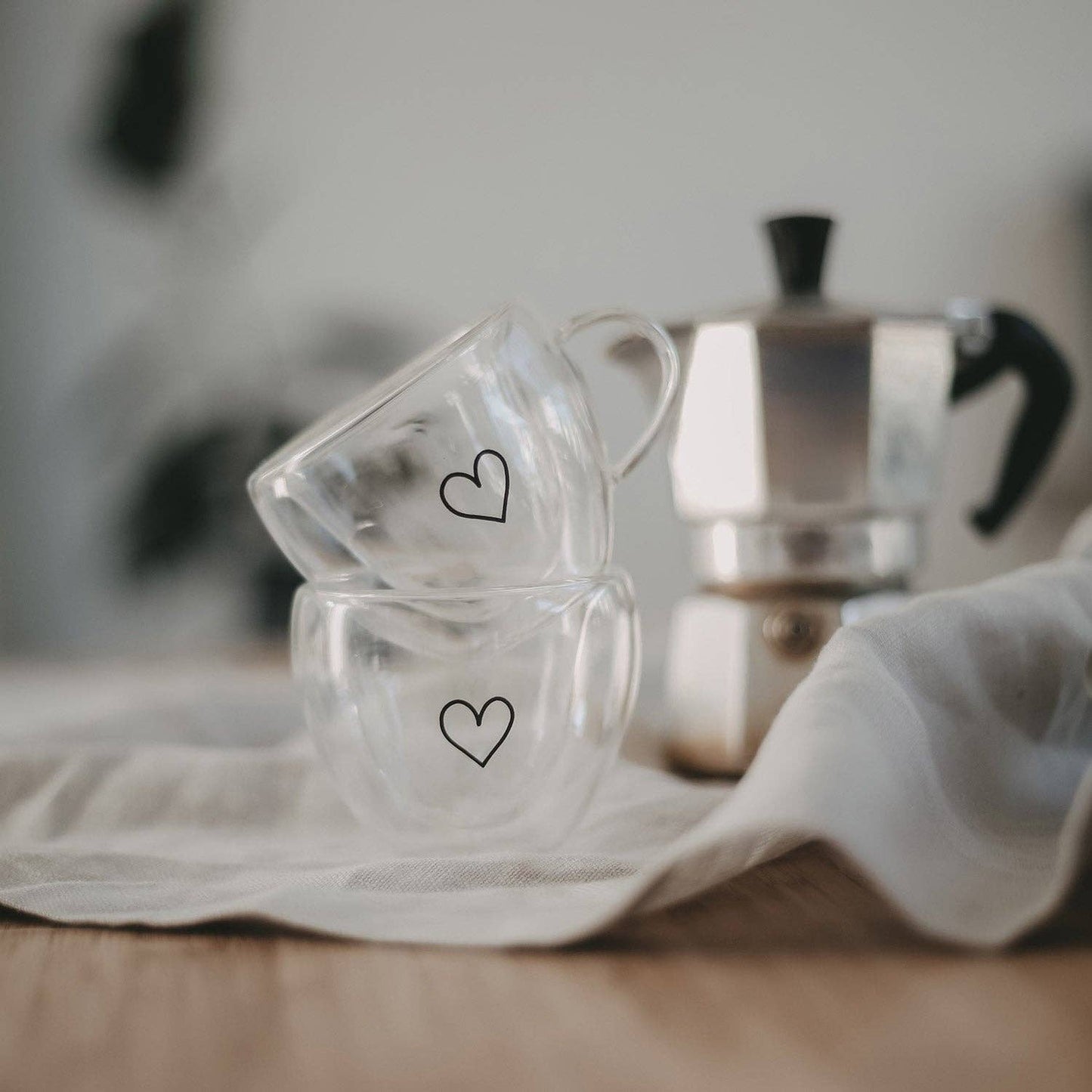 Doppelwandige Herztasse