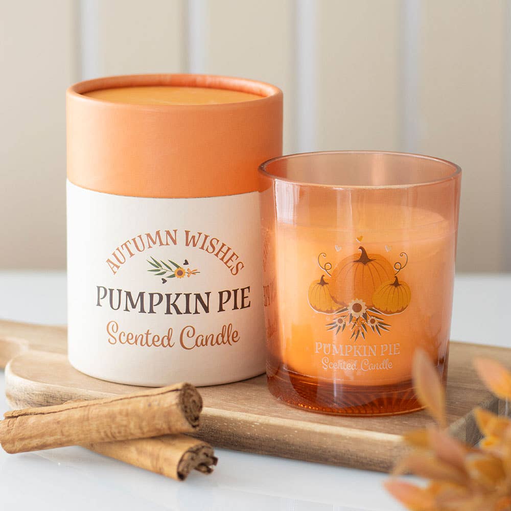 Herbstliche Duftkerze mit Pumpkin Pie Aromatisierung