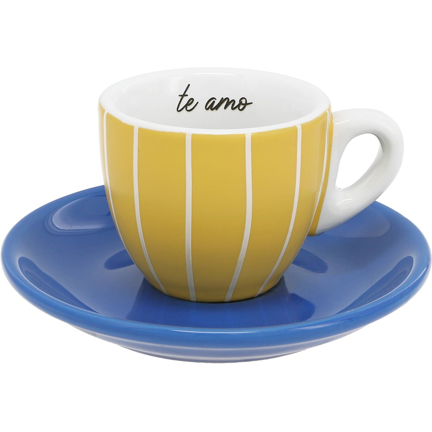 Espresso-Tasse und Untertasse Te Amo