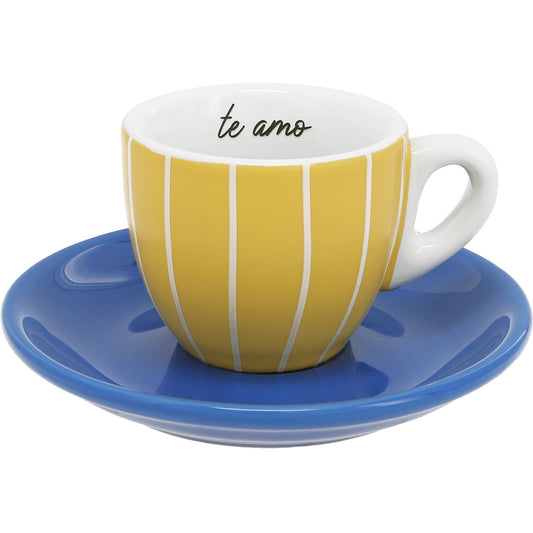 Espresso-Tasse und Untertasse Te Amo