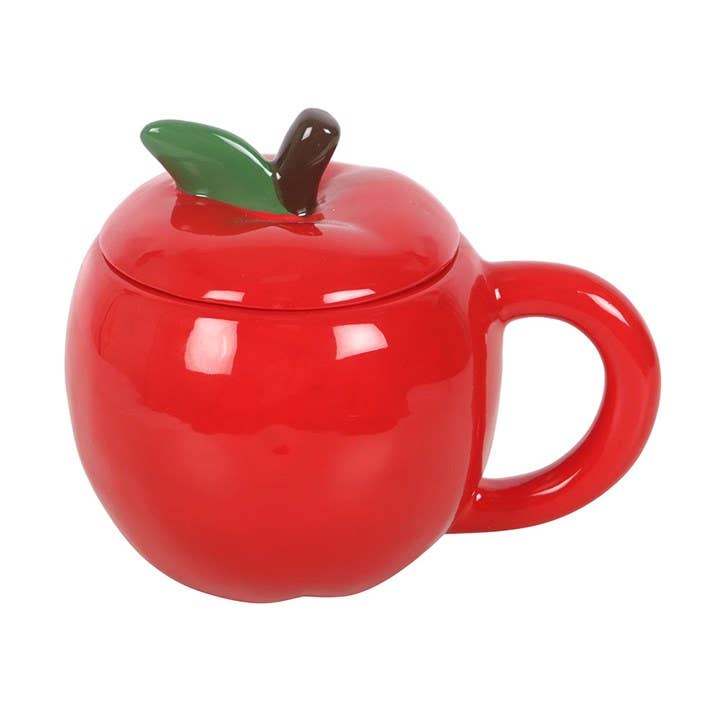 Apfelförbiger Becher mit Deckel