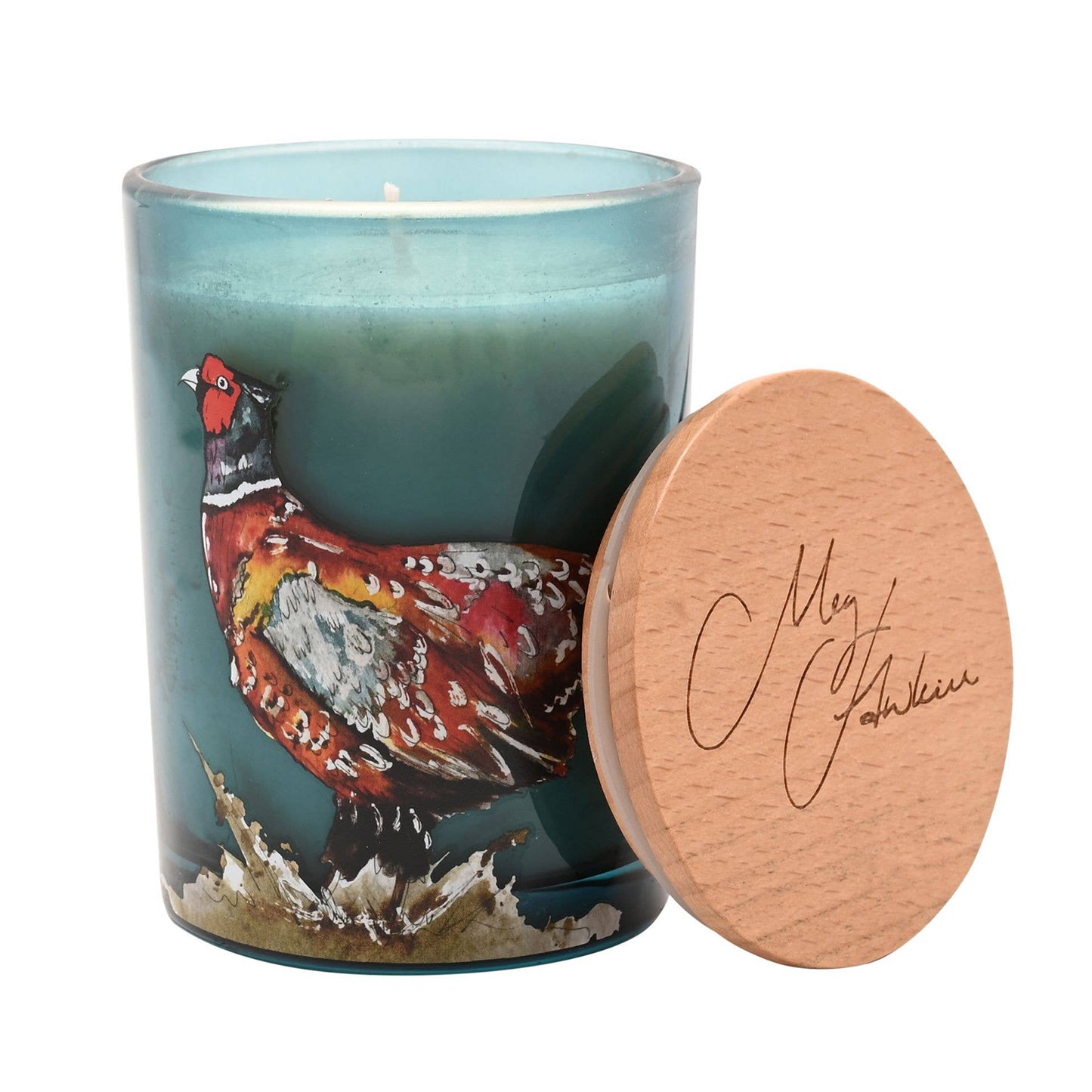 Meg Hawkins Duftkerze „Fasan“ – Hagebutte & Birkenholz, 250 g