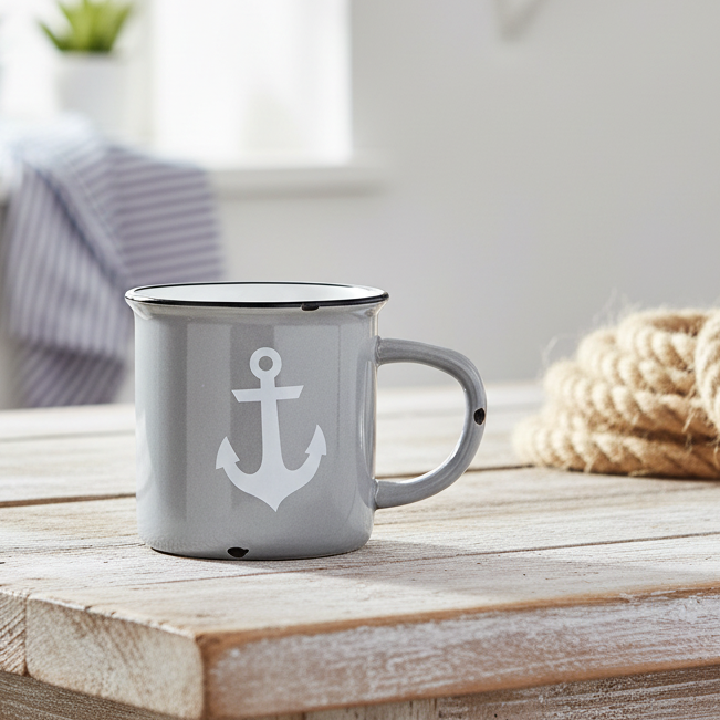 Keramik-Tasse GRIGIO, BIANCO