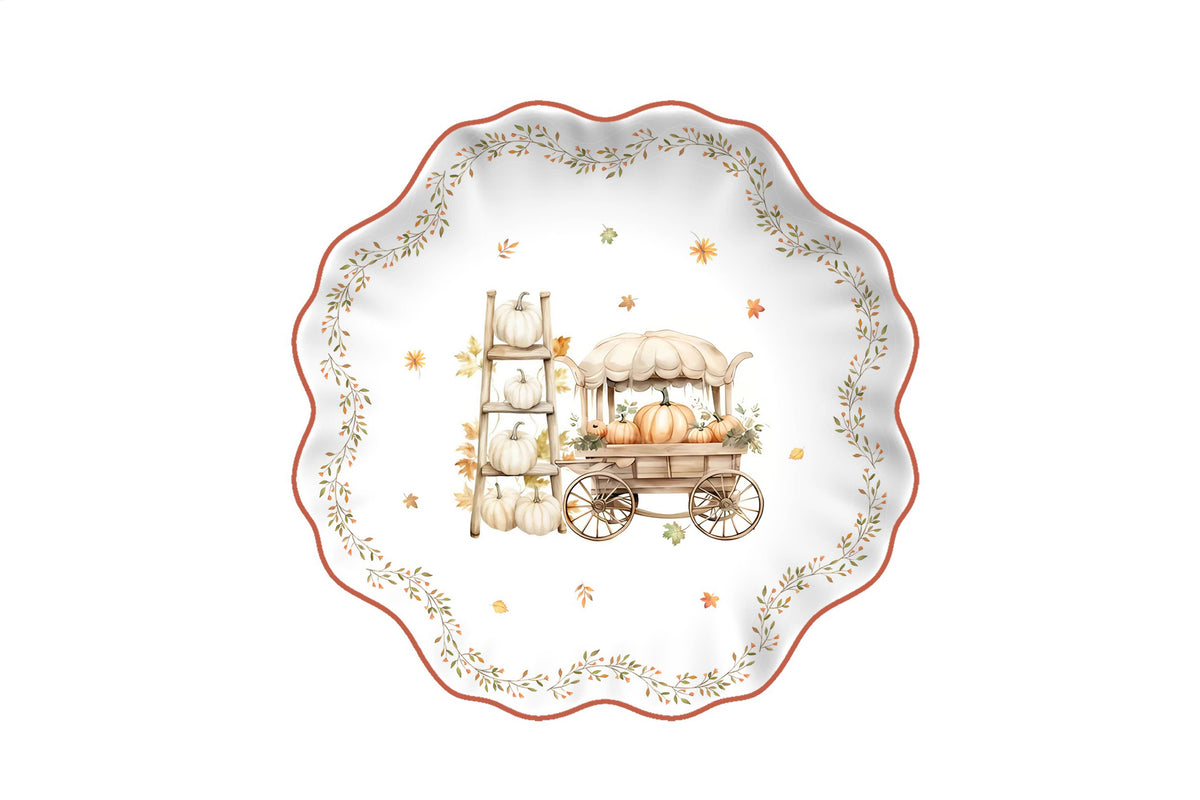 Vintage-Herbstdessertteller 16 cm von Isabelle Rose