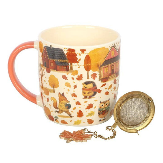 Herbstbecher „Creature Comforts“ mit Teesieb