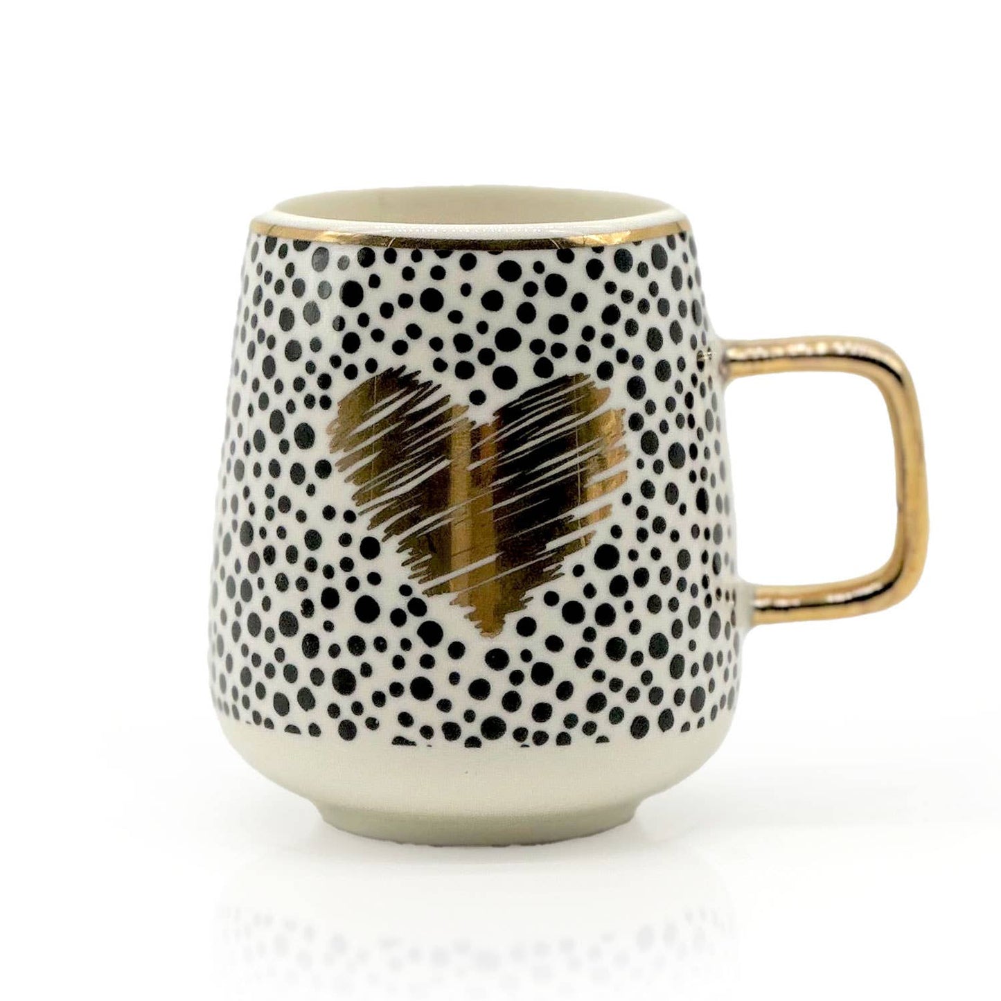 SPAR-SET: Espressotassen-Duo gold  "Herz"