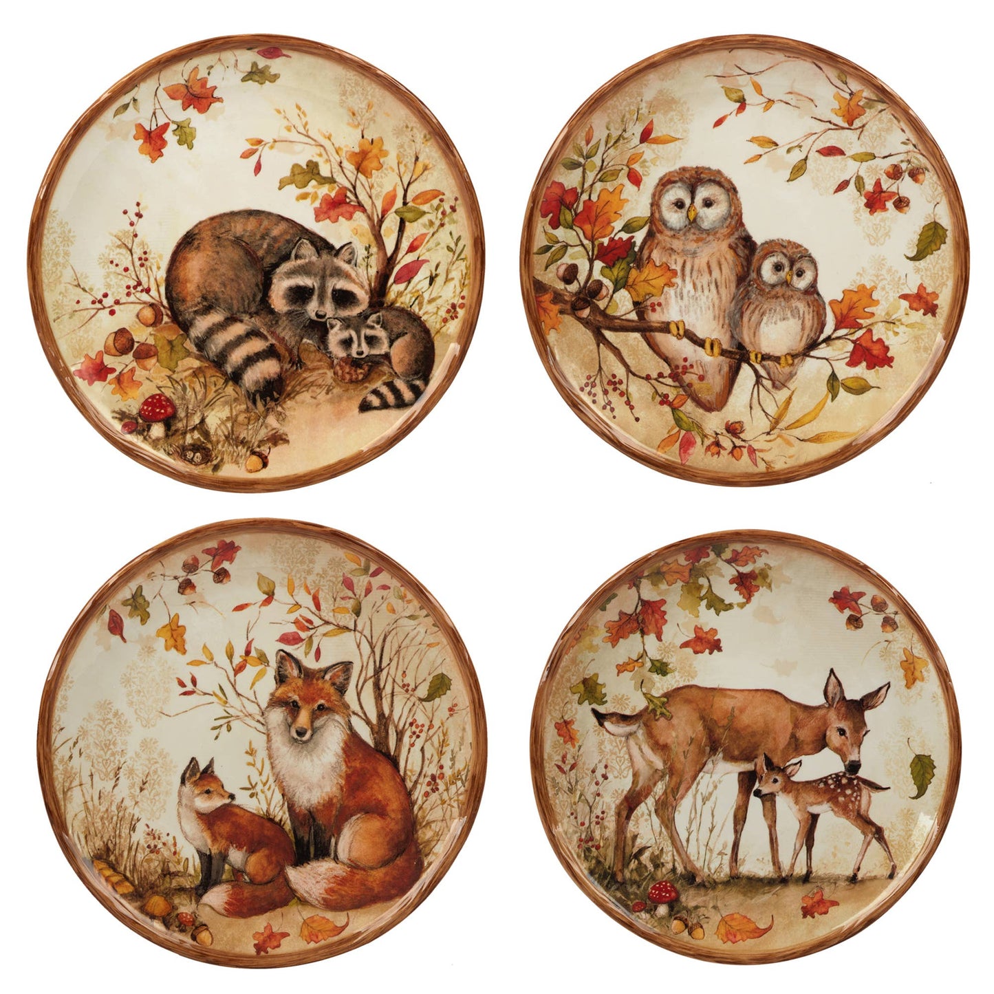 Pine Forest Herbst-Dessertteller, 21,6 cm, Sortiment