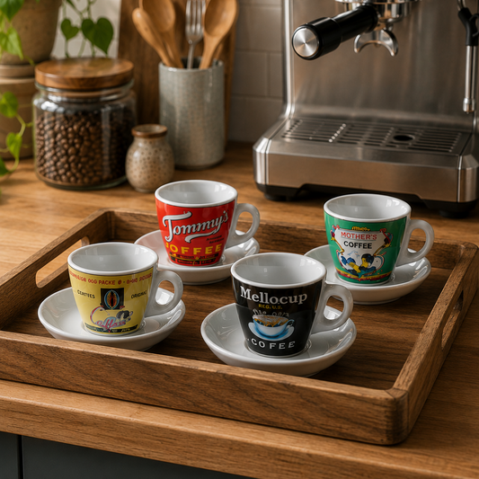 Espressotassen-Set  mit Untertasse