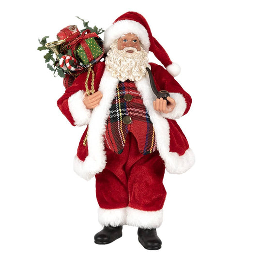 Weihnachtsdekofigur Weihnachtsmann 27 cm rot