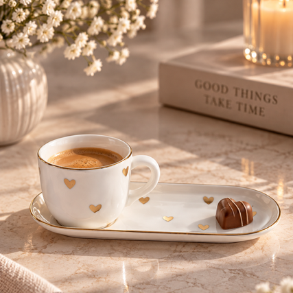 Espressotasse mit Untertasse  HEART TO HEART