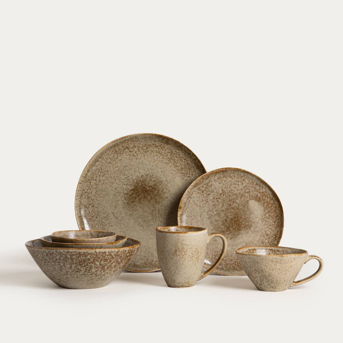 Steinzeug-Tasse DAREL – Beige | 300 ml