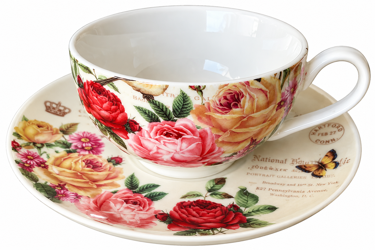 Teetasse und Untertasse Royal Roses