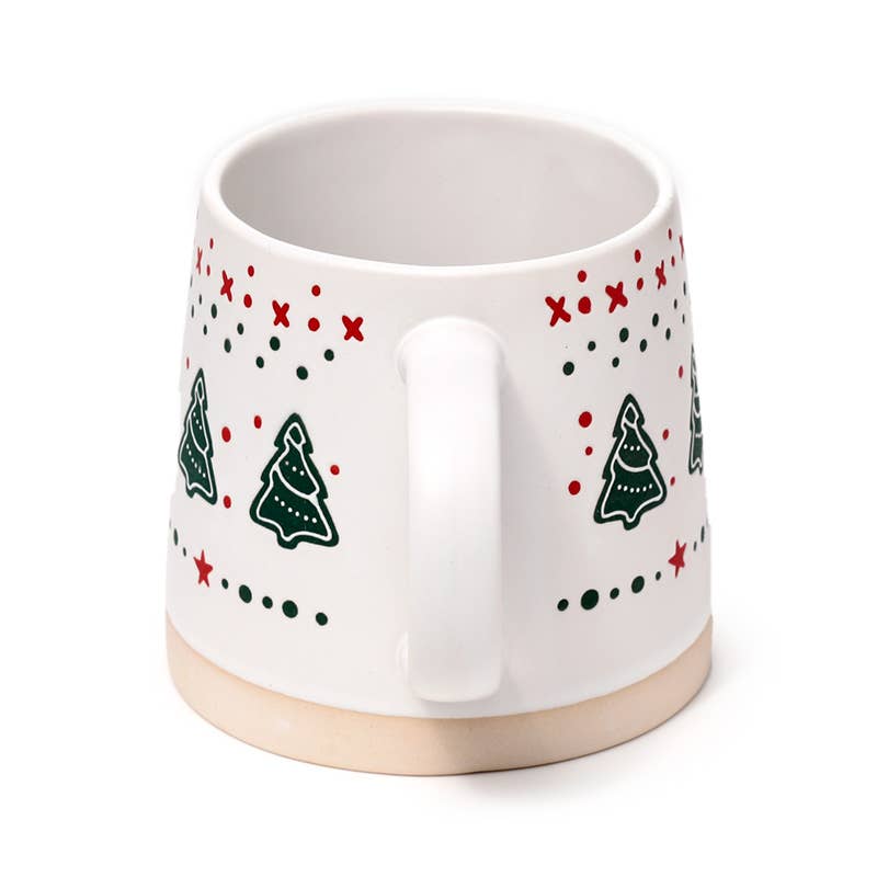 Tasse aus Steinzeug mit Weihnachtsbaum