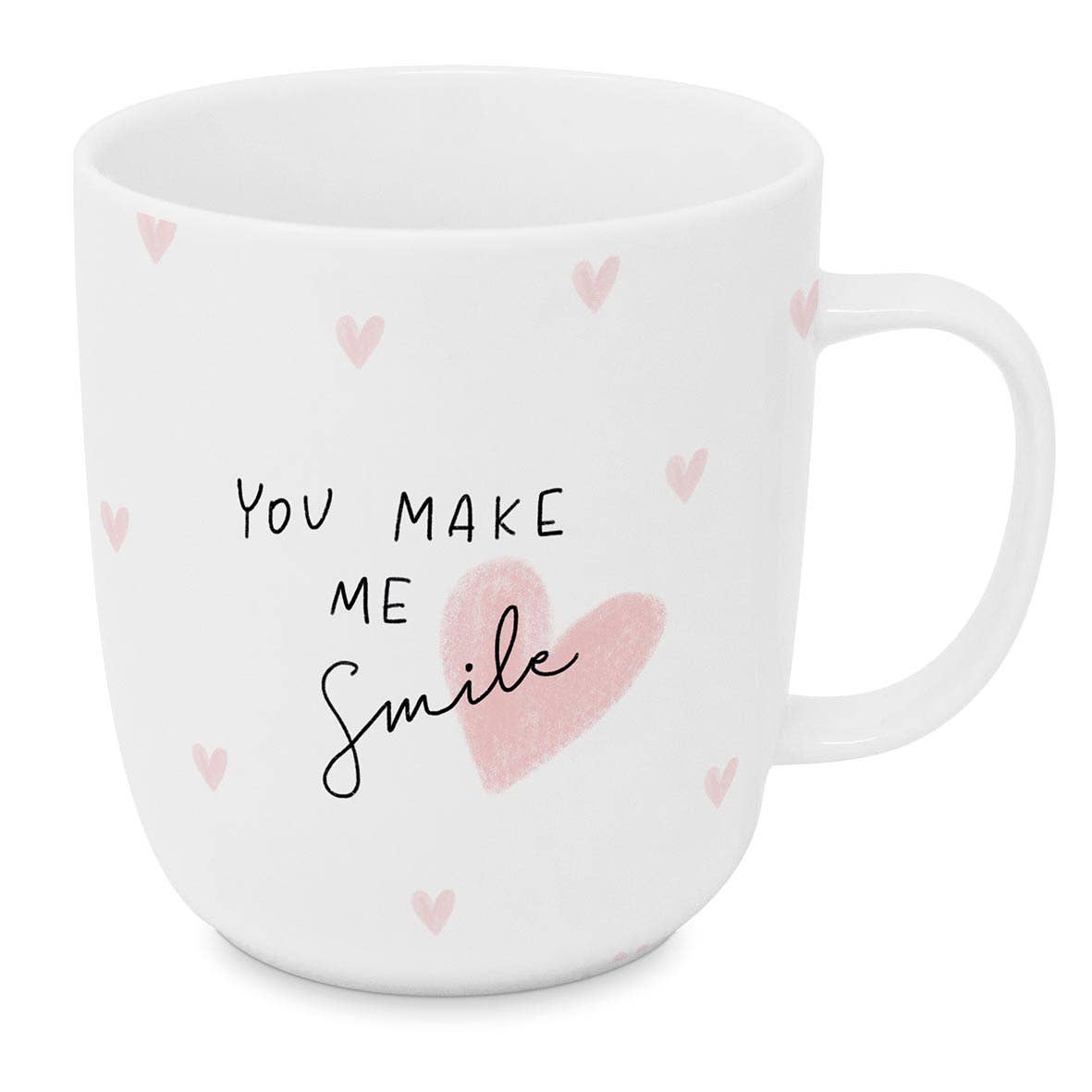 Tasse mit Botschaft 'Make Me Smile'