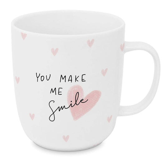 Tasse mit Botschaft 'Make Me Smile'