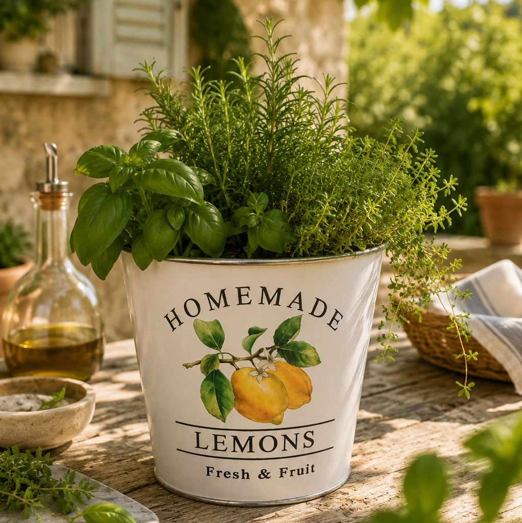 Blumentopf rund 'Lemon Love