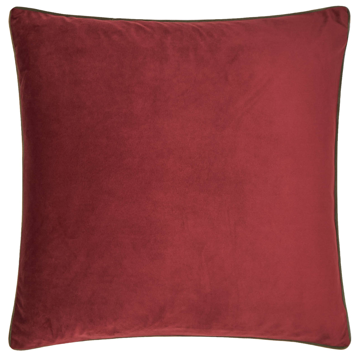 Meridian Samtkissen Dunkelrot/Tannengrün: Dunkelrot/Tannengrün / 45 x 45 cm
