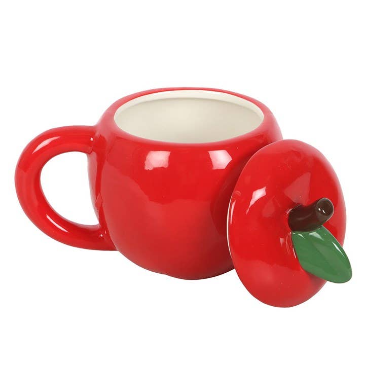 Apfelförbiger Becher mit Deckel