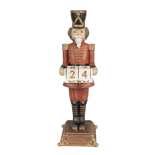 Weihnachtsfigur Nussknacker aus Polyresin, 32 cm, Rot