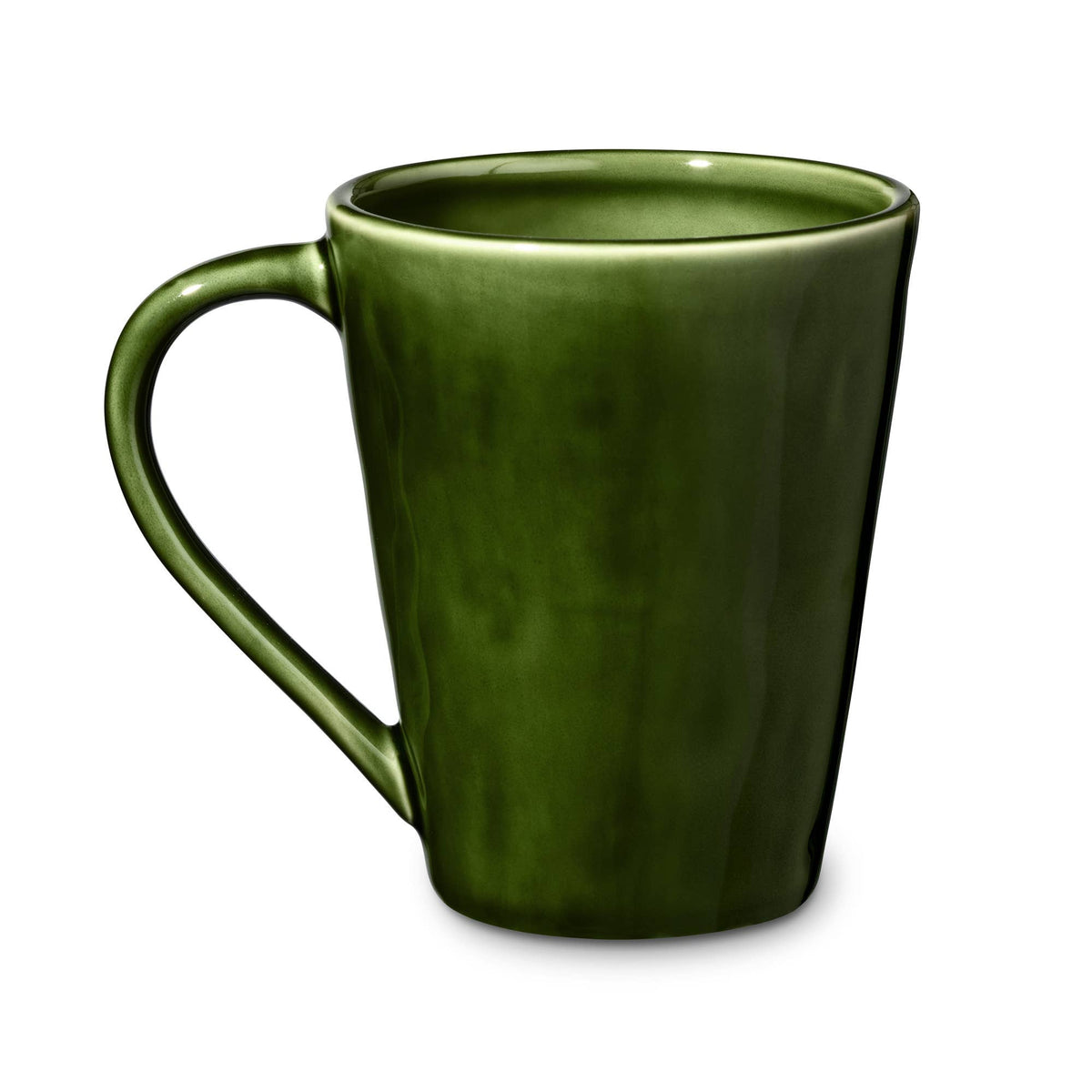 VERDE Steingutbecher Set – Olivgrün | ca. 530 ml