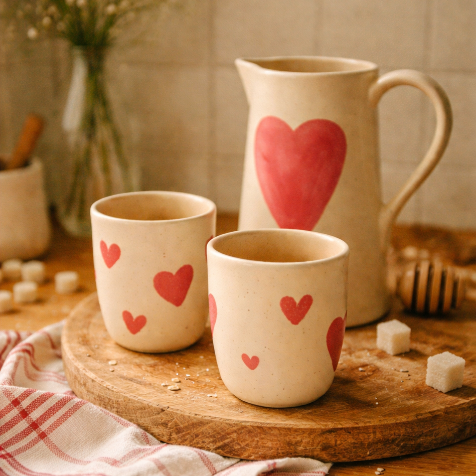 Cozy Hearts Cup, 2er-Set, 220 ml