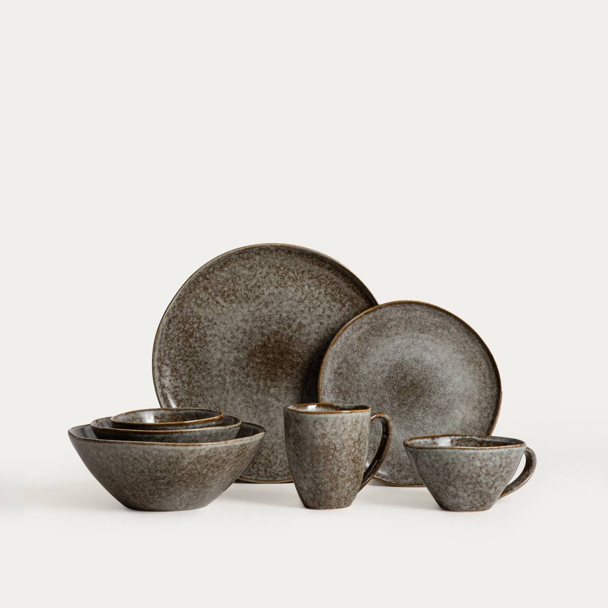 Steinzeug-Tasse DAREL – Grau | 300 ml