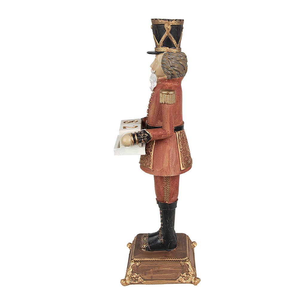 Weihnachtsfigur Nussknacker aus Polyresin, 32 cm, Rot