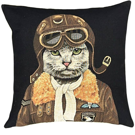 Kissenbezug Katzen Flugzeugpilot