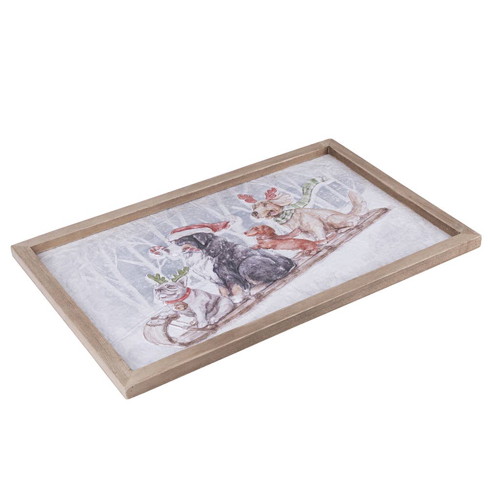 Relief HOLZBILD MIT TIEREN 40CM