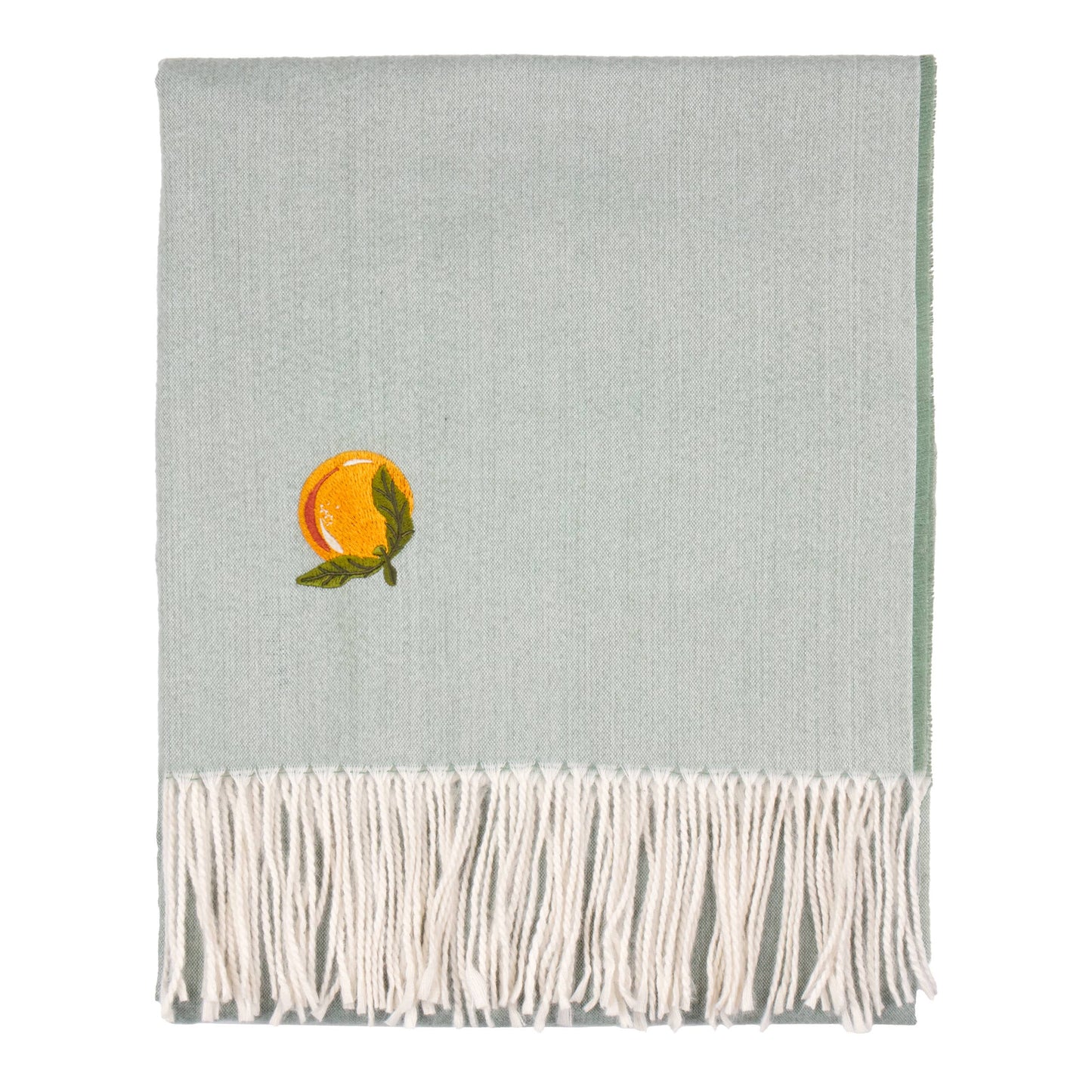Leichte bestickte Decke: Spritzige Orange