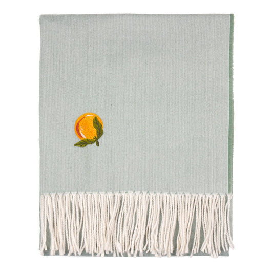 Leichte bestickte Decke: Spritzige Orange