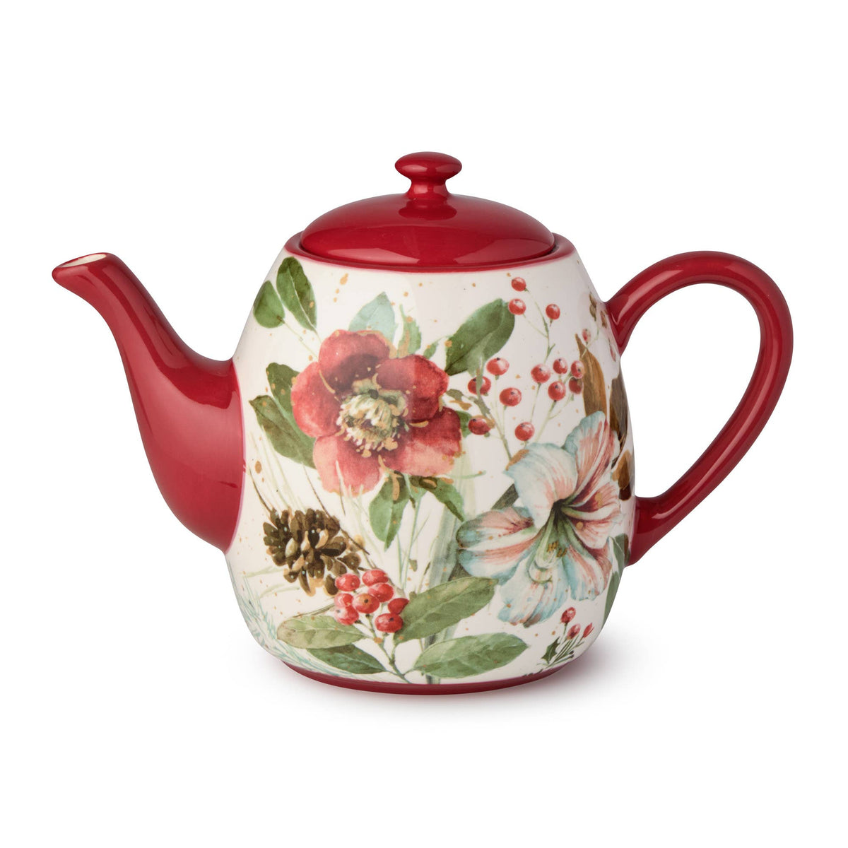 Winter Blooms Teekanne – Winterliches Blumendesign | ca. 1,06 Liter
