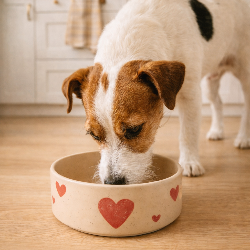 Steingut-Napf HEART, 14cm 2er-Set