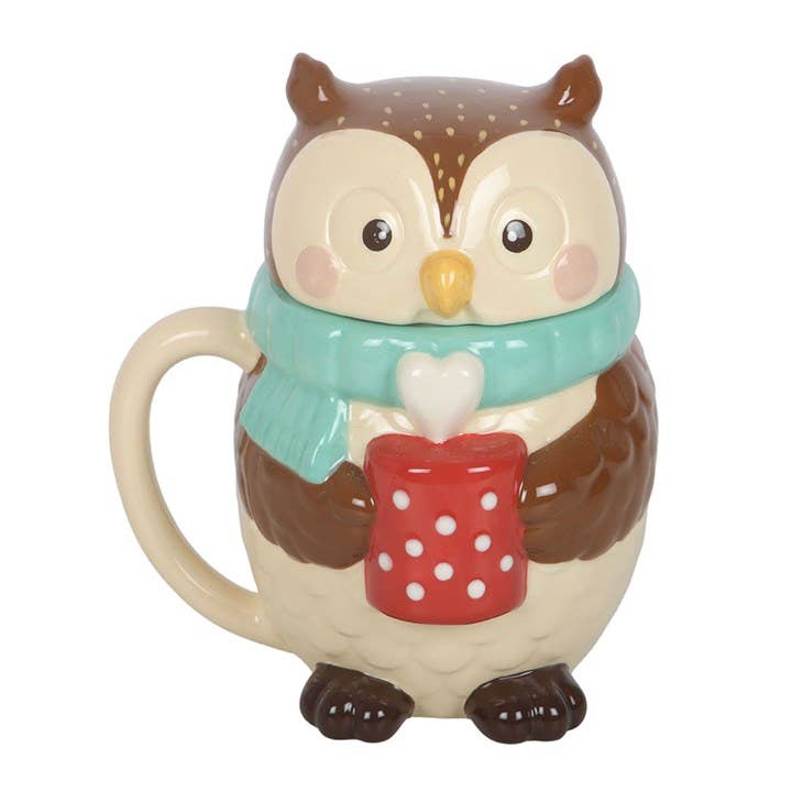 Oliver Eule – Tasse mit Deckel, Herbst